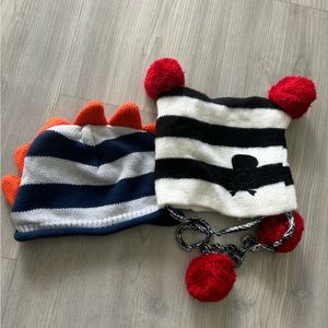 Gymboree baby hat and other skull hat